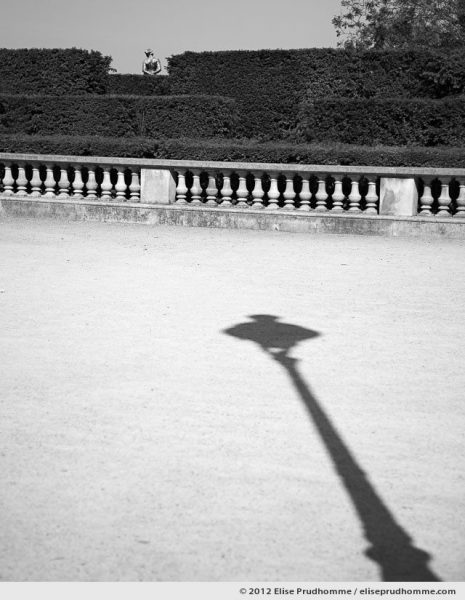 Cadran solaire or Sundial, Tuileries Garden, Paris, France, 2012 (part of the series Yours, Mine, Le Nôtre's) by Elise Prudhomme.