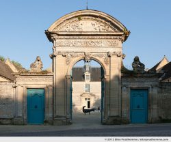 Entrance to the Château of Brécy, Saint Gabriel Brécy, France, 2012 (series Notable Gardens of France) by Elise Prudhomme.