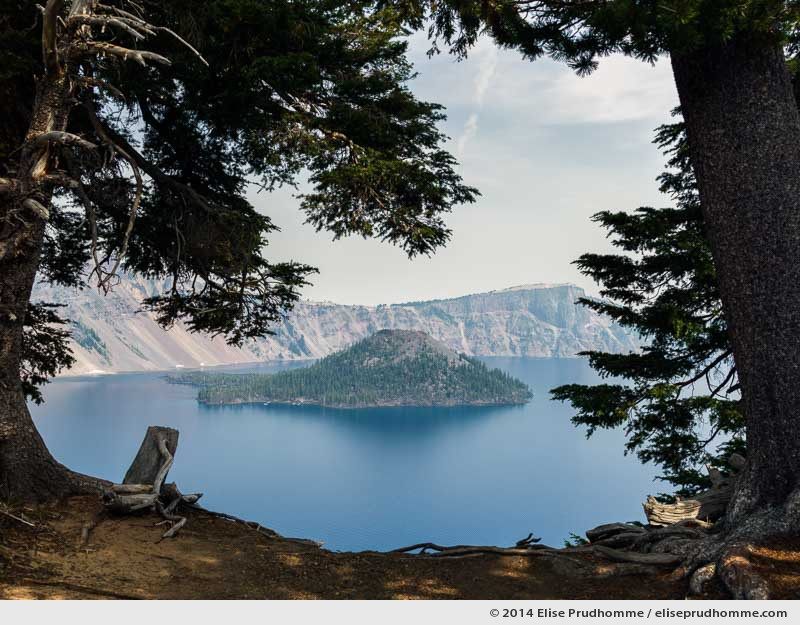 With a view of Wizard Island, Crater Lake, Oregon, USA, 2014 (series Wild Wild West) by Elise Prudhomme.