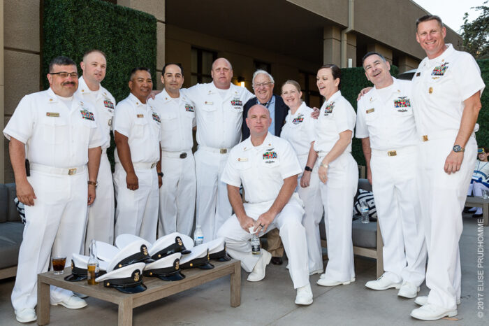 Officers of the USS Theodore Roosevelt at the TRA cocktail reception, Hilton Mission Valley, San Diego, CA on June 19, 2017.