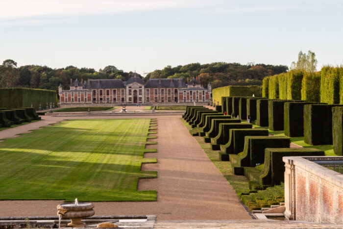 View of the Chateau du Champ de Bataille from the Great Axis, Normandy, France