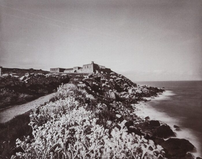 Fort du Cap Lévi, Fermanville, Cotentin, France.  This gold-toned kallitype print is part of the series Ferric, a large format analog photography study printed with iron-based alternative photography processes.