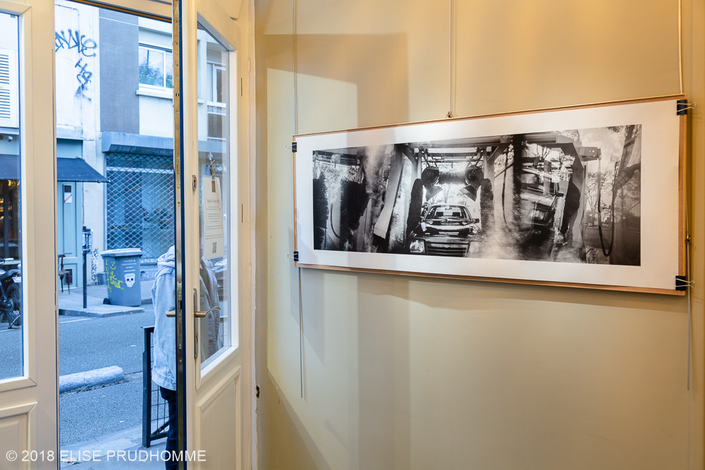 Images taken at opening night of the photography exhibition "Lieux-dits" by Elise Prudhomme at Studio Galerie B&B in Paris, France.