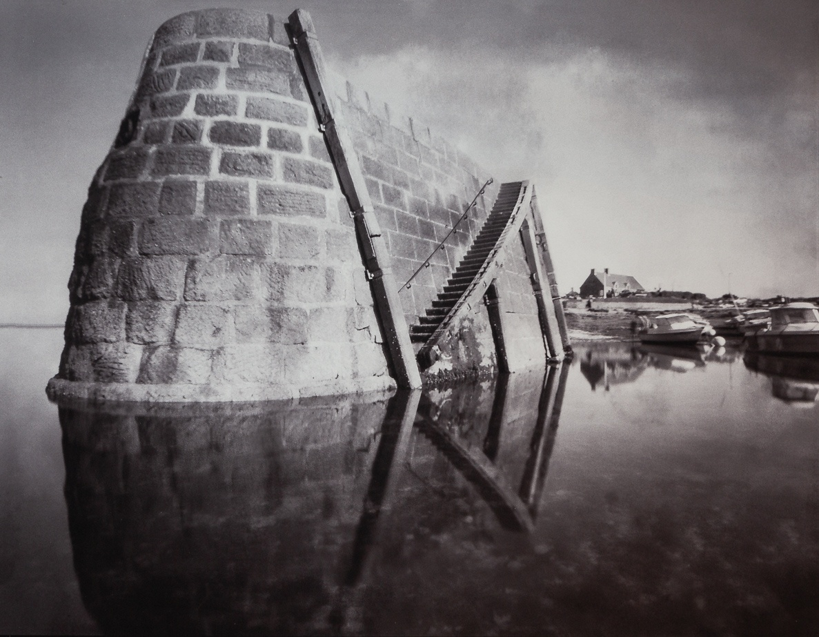 Jetty, Cap Lévi Port, Fermanville, Cotentin, France. 2020 This palladium-toned kallitype print is part of the series Ferric, a large format analog photography study printed with iron-based alternative photography processes.