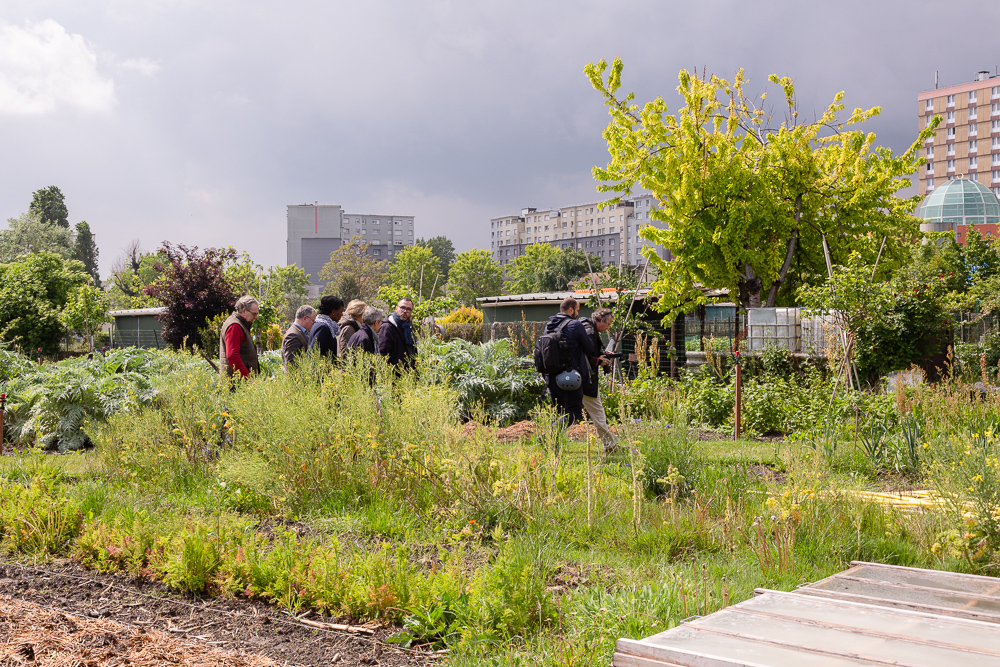 IDF Regional President Valérie Pécresse visits the Sensitive Zone guided by Olivier Darné alongside Mayor Laurent Russier and Departmental Council President Stéphane Troussel at the official inauguration on May 11, 2019.  L'inauguration de la Ferme Urbaine de Saint-Denis le 11 mai 2019.  Zone Sensible / Parti Poétique et la Ferme Ouverte de Saint-Denis.