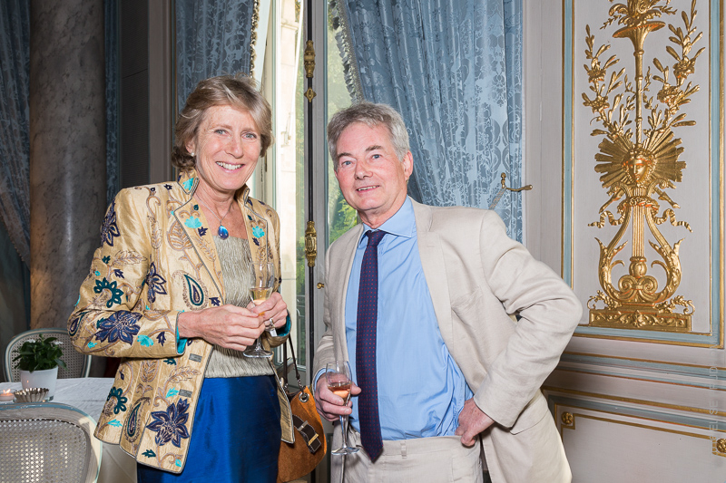 Guests during the wedding reception at the Cercle de l'Union Interalliée, Paris, France.