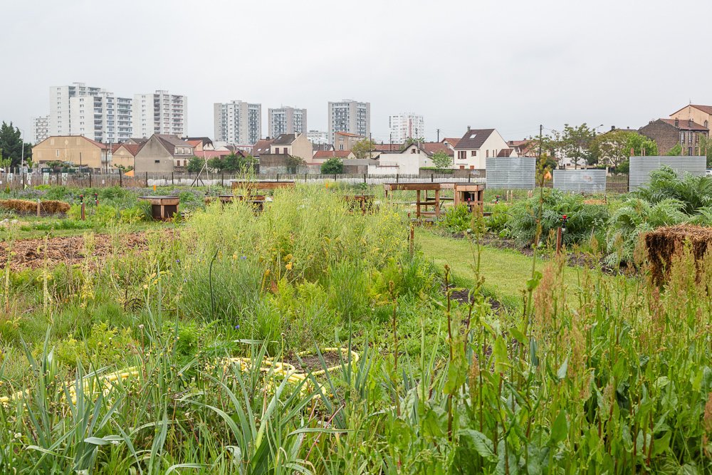 Garden of the Sensitive Zone, Seine-Saint-Denis.  L'inauguration de la Ferme Urbaine de Saint-Denis le 11 mai 2019.  Zone Sensible / Parti Poétique et la Ferme Ouverte de Saint-Denis.