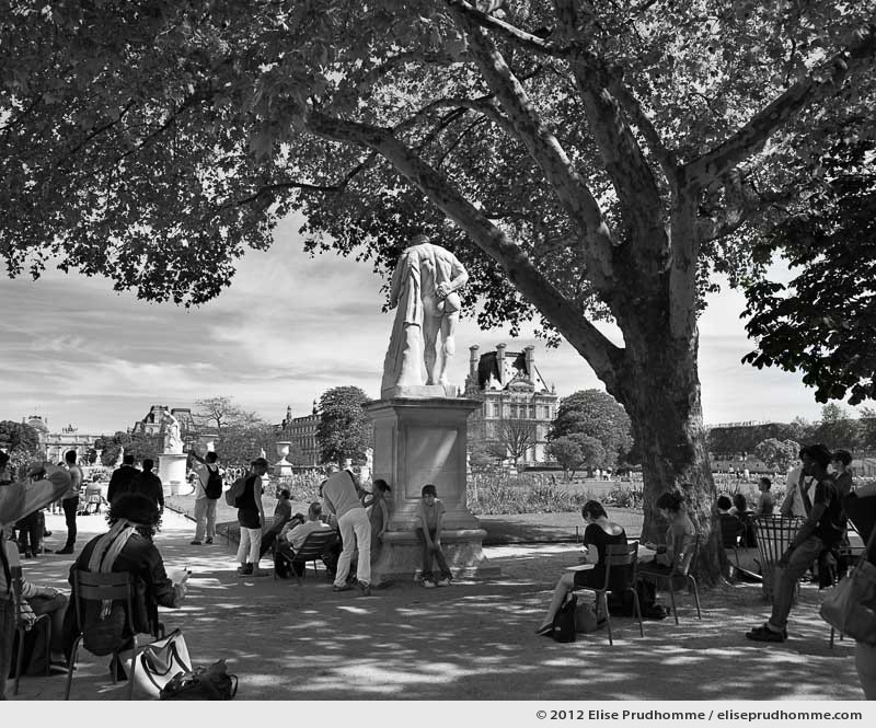Salle de classe or Classroom, Tuileries Garden, Paris, France, 2012 (part of the series Yours, Mine, Le Nôtre's) by Elise Prudhomme.