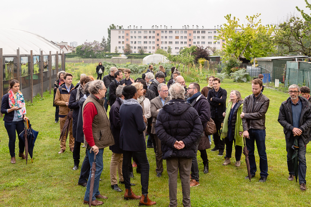 IDF Regional President Valérie Pécresse visits the Sensitive Zone guided by Olivier Darné alongside Mayor Laurent Russier and Departmental Council President Stéphane Troussel at the official inauguration on May 11, 2019.  L'inauguration de la Ferme Urbaine de Saint-Denis le 11 mai 2019.  Zone Sensible / Parti Poétique et la Ferme Ouverte de Saint-Denis.