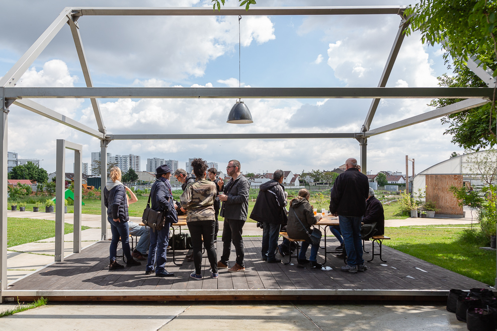 View from the Sensitive Zone looking out towards Saint-Denis.  L'inauguration de la Ferme Urbaine de Saint-Denis le 11 mai 2019.  Zone Sensible / Parti Poétique et la Ferme Ouverte de Saint-Denis.