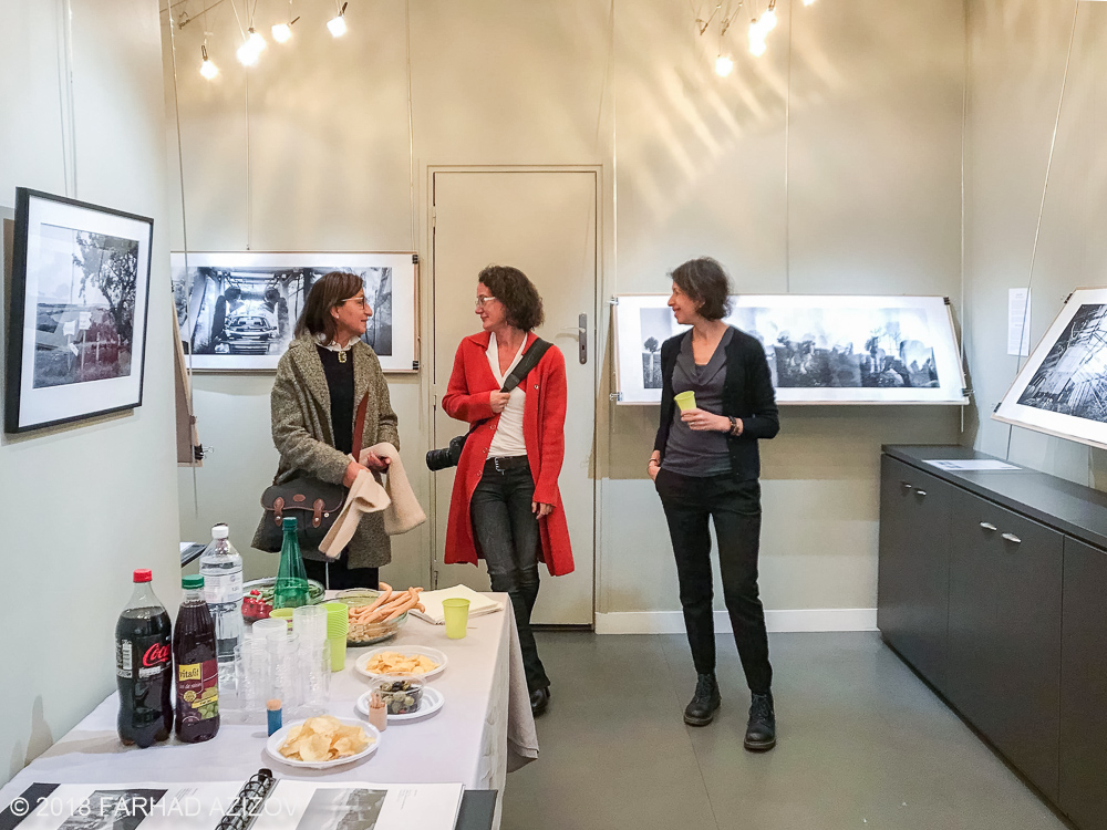 Images taken at opening night of the photography exhibition "Lieux-dits" by Elise Prudhomme at Studio Galerie B&B in Paris, France.